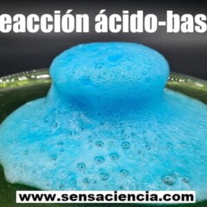 Creación de burbujas con reacción ácido-base