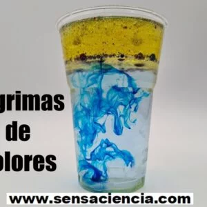 Experimento científico de lluvia de colores para niños