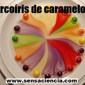 Disolución de azúcar de caramelos de colores