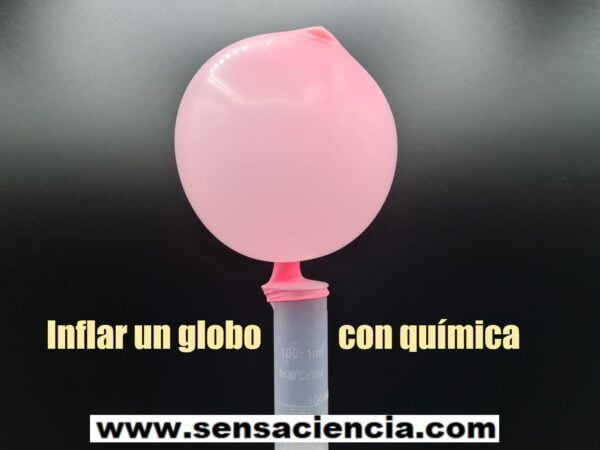 Inflar un globo con una reacción química