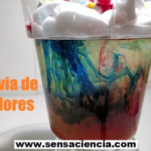 Lluvia de colores con espuma de afeitar